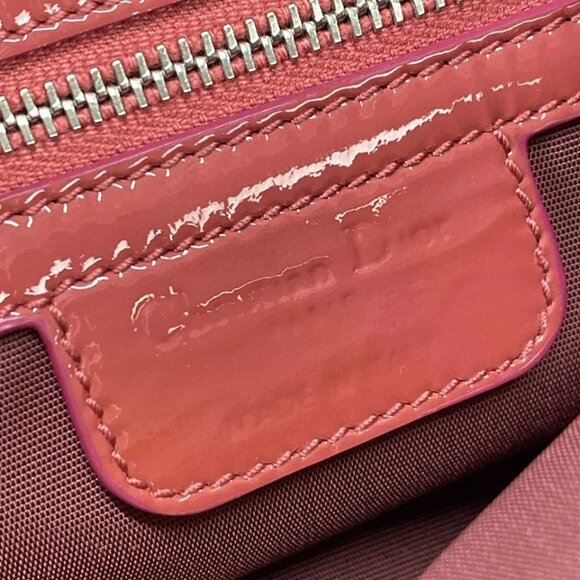 DIOR/ChristianDior Cannage Stitch - Pink Patent Leather Shoulder Bag 690-050825 - Picture 14 of 14